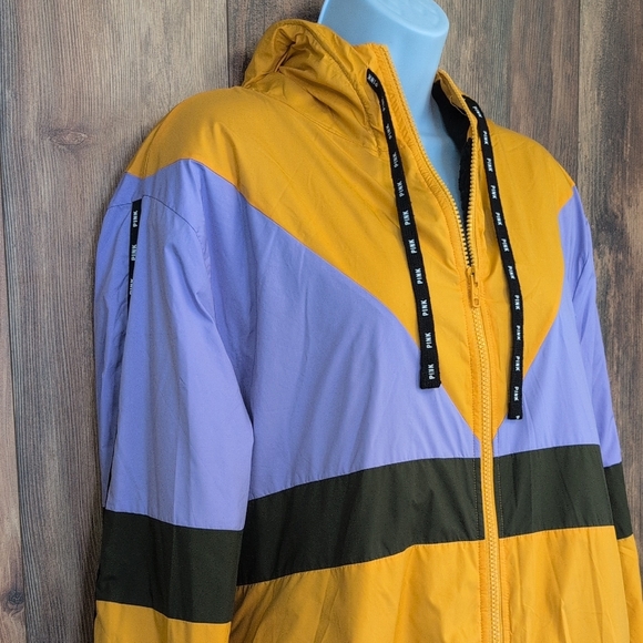 PINK Victoria's Secret Anorak Sherpa Lined Windbreaker Jacket M/L           M635 - Picture 2 of 10